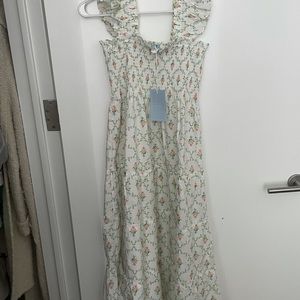 Ellie nap dress in Pastel Trellis